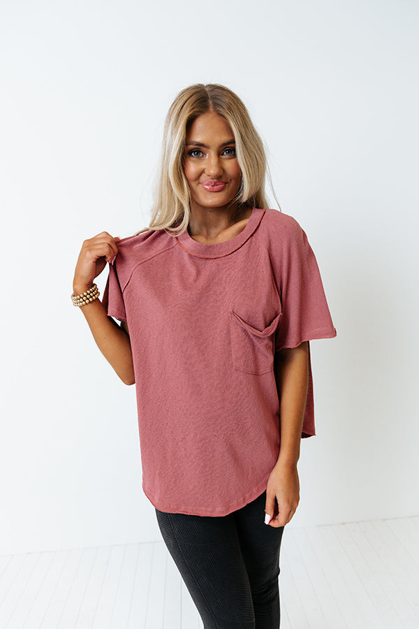 High Noon Shift Tee In Rustic Rose Image - 2