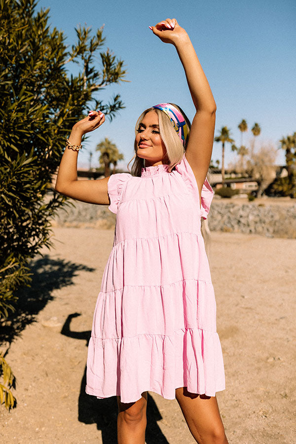Walking Downtown Shift Dress In Light Violet
