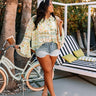 Soaking Up Sun In Santorini Shift Top Curves Image - 1