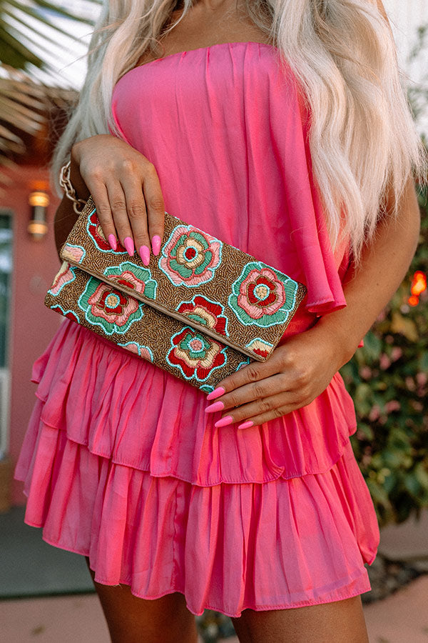 Feeling Glorious Beaded Clutch