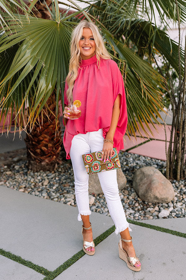 Local Flair Shift Top In Blooming Dahlia Image - 1