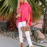 Local Flair Shift Top In Blooming Dahlia Image - 1