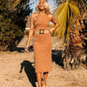Inner Circle Midi In Dark Camel Image - 1