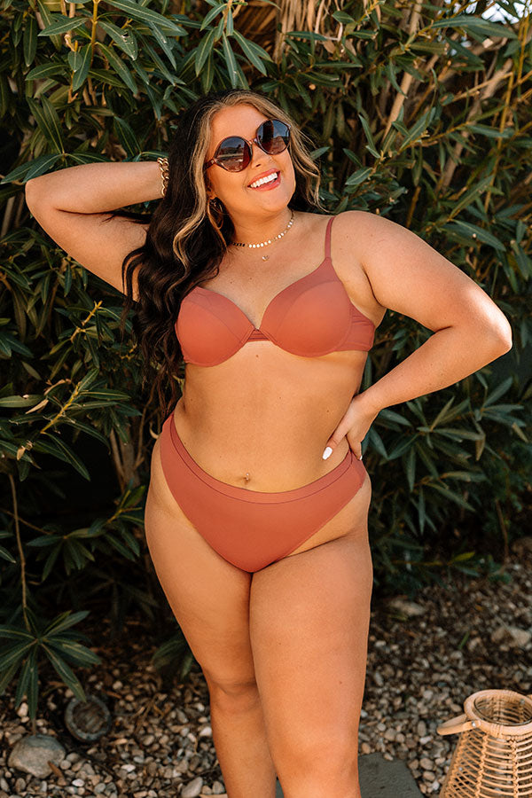 Just Add Water Bikini Top in Rust Curves Image - 2