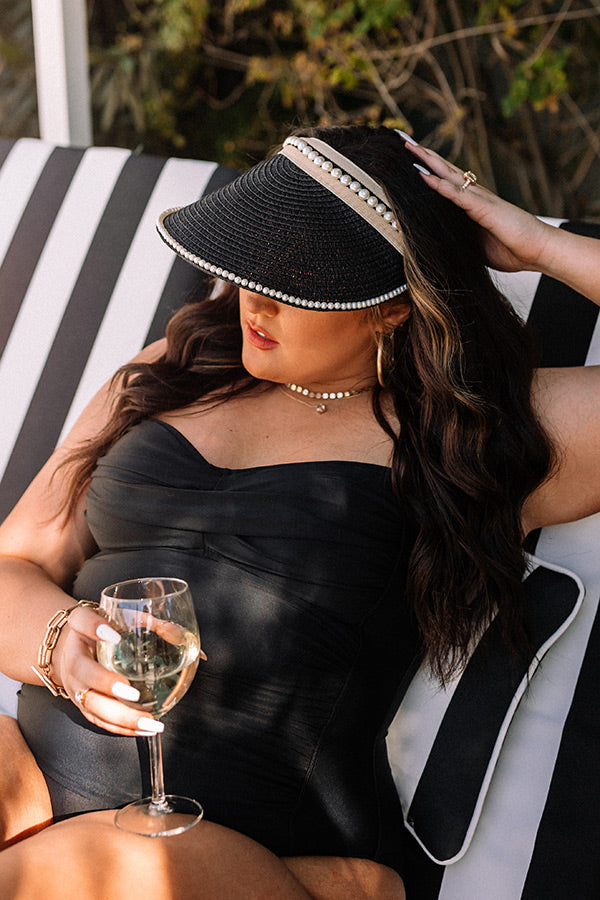 Sunshine Delight Raffia Visor In Black Image - 2