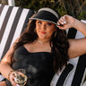 Sunshine Delight Raffia Visor In Black Image - 1