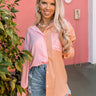 Coffee Then Brunch Color Block Top Image - 1