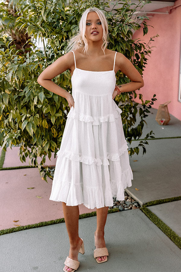 Lucky To Have You Midi In White Image - 2