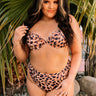 Just A Dip Leopard Bikini Top Curves Image - 1