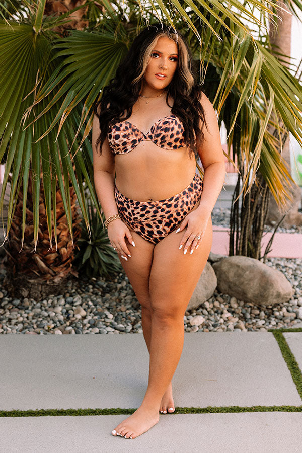 Just A Dip Leopard Bikini Top Curves Image - 2