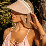 Clearwater Cruise Raffia Visor In Rose Quartz Image - 1