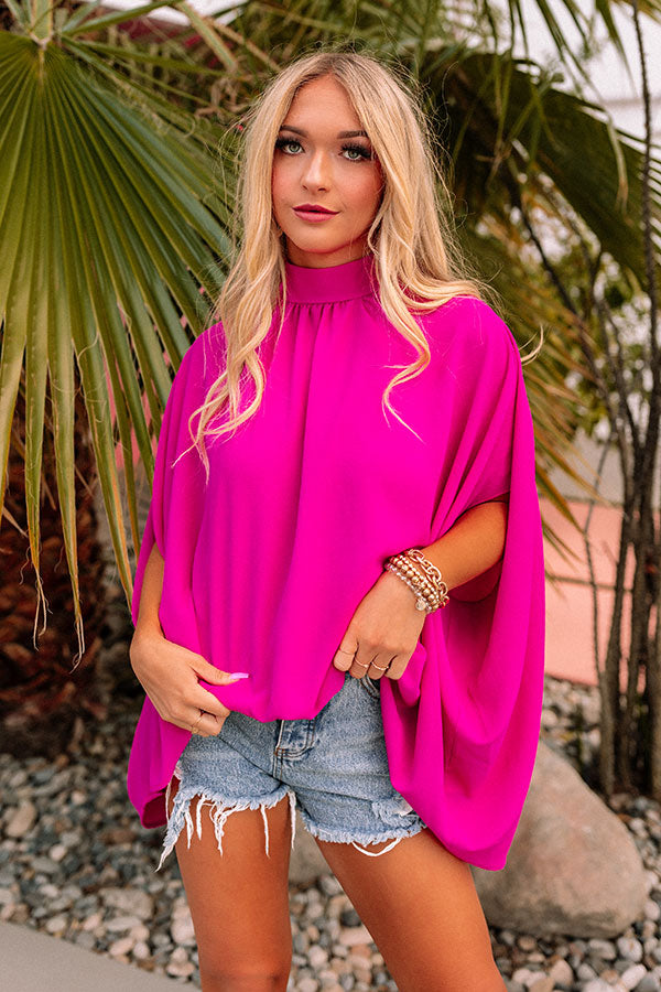 Local Flair Shift Top In Dark Fuchsia Image - 5
