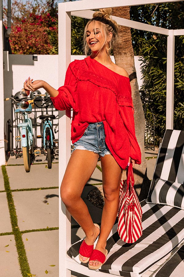 Full Of Fun Shift Top In Red Image - 1