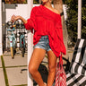 Full Of Fun Shift Top In Red Image - 1
