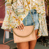 Leaving For London Faux Leather Crossbody in Iced Latte Image - 1