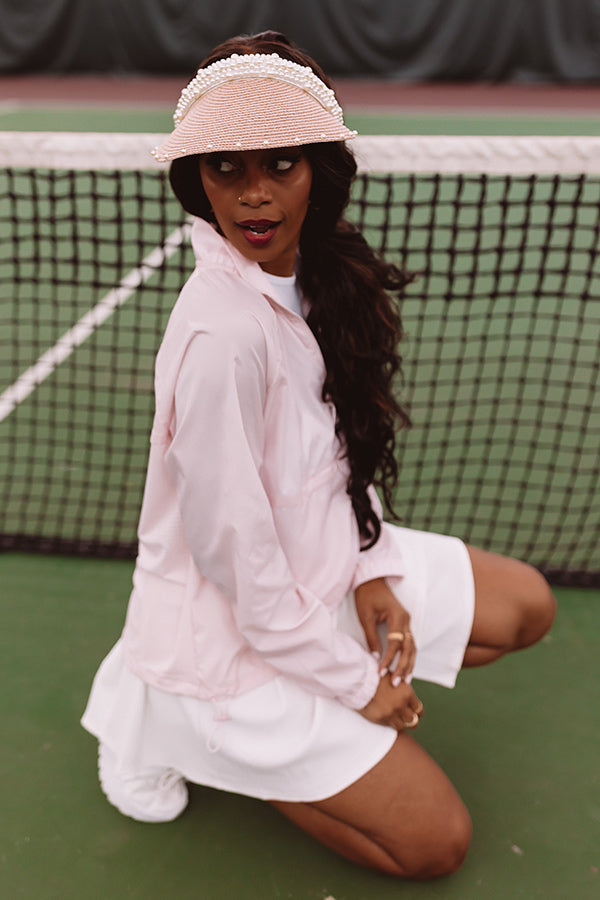 Beautiful Girly Raffia Visor in Pink