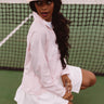 Beautiful Girly Raffia Visor in Pink Image - 1