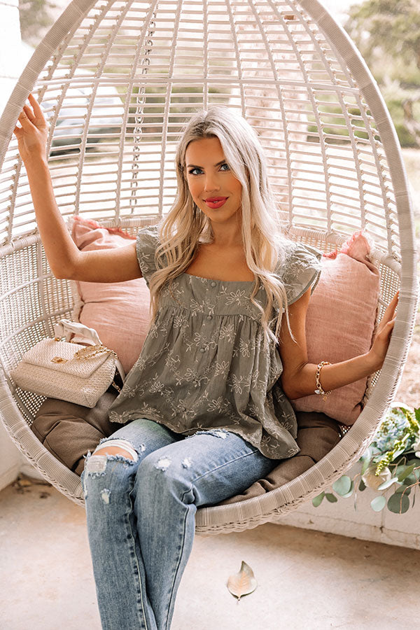 Picnic Please Top In Sage