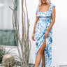 Oceans Away Smocked Maxi In Sky Blue Image - 1