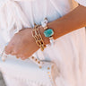 Catwalk Affair Semi Precious Bracelet Set In White Image - 1