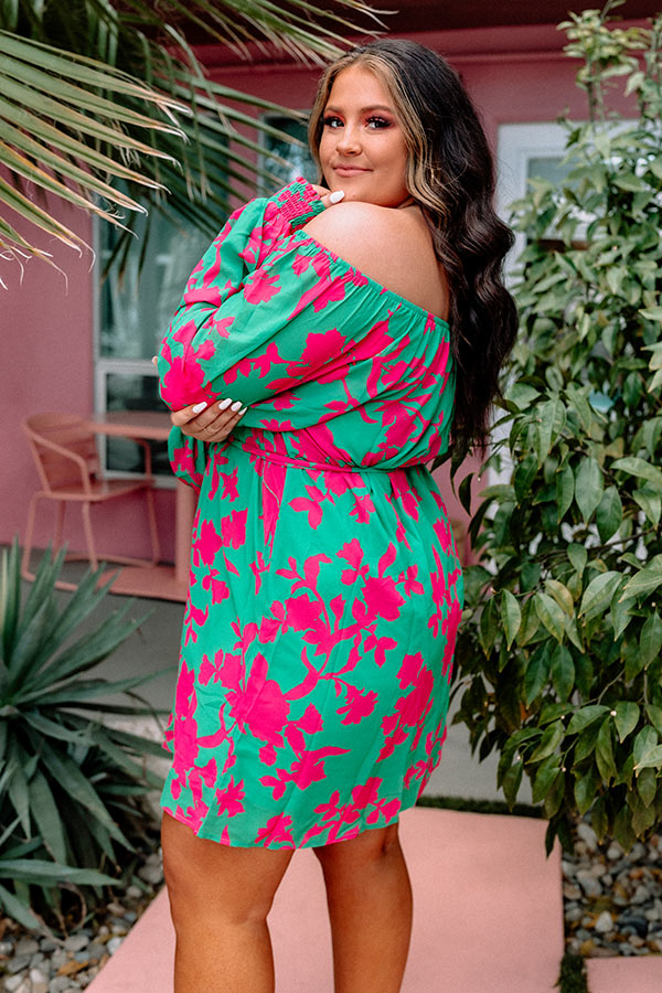 Lovely Island Off Shoulder Dress Curves Image - 3