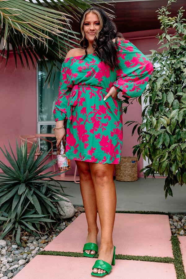 Lovely Island Off Shoulder Dress Curves Image - 5
