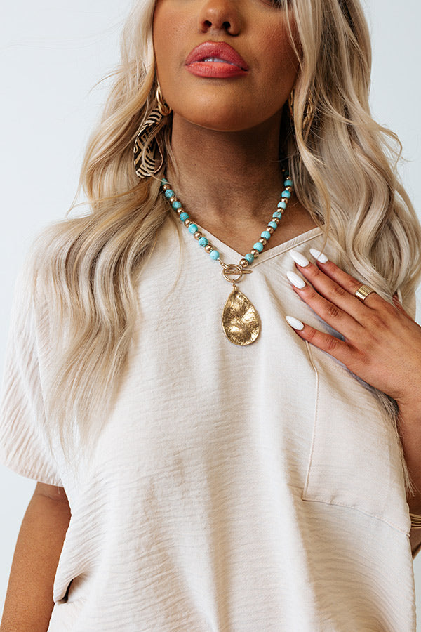 Looking For You Necklace In Turquoise Image - 2