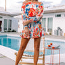 Watercolor Weekend Off Shoulder Romper Image - 1