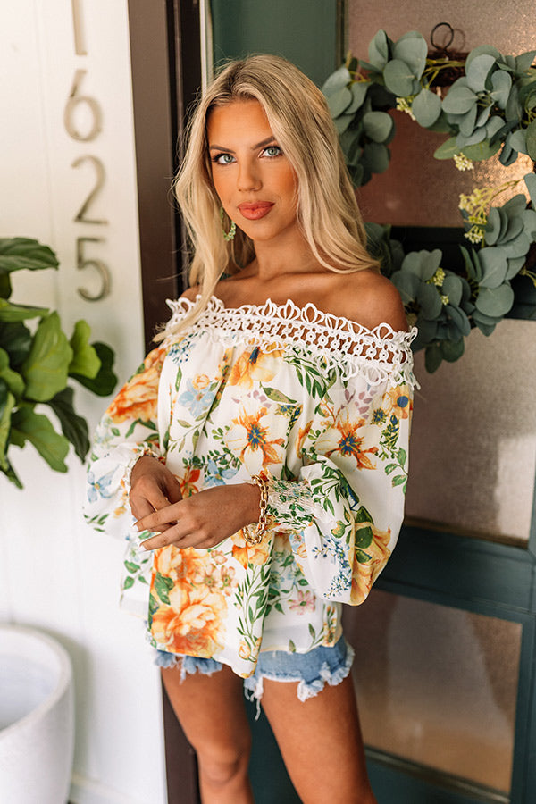 Serious About Sunshine Off Shoulder Top