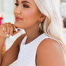Happy Outlook Hoop Earrings Image - 1