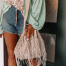 Along The Shore Raffia Crossbody In Light Beige Image - 1
