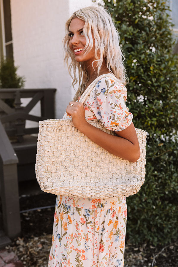 Sun Dial Woven Tote Image - 1