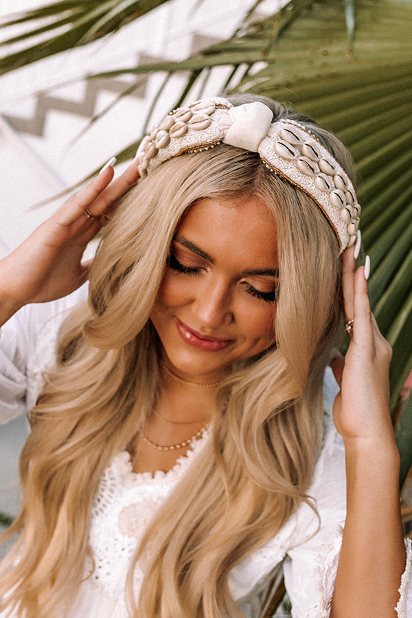 Santorini Isle Puka Shell Headband Image - 2