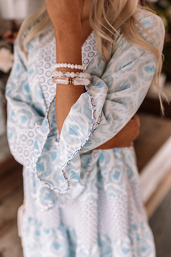 Days In The Sun Bracelet Set In White Image - 2