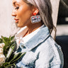 Just Married Beaded Earrings Image - 1