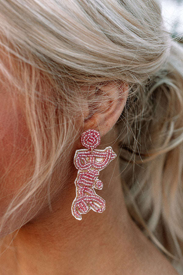 Bride Earrings In Pink Image - 2
