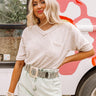Staying Off The Grid Knit Top In Birch Image - 1