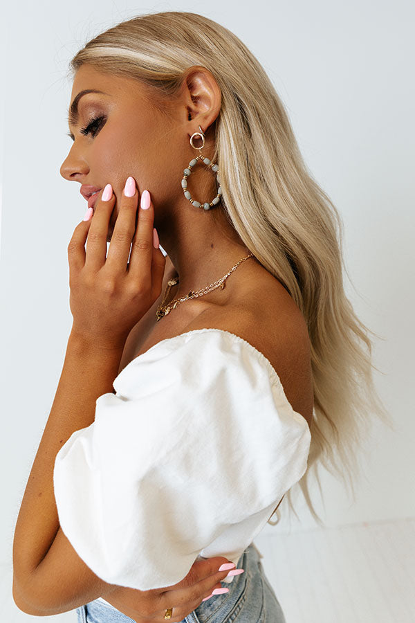Beachside Stroll Semi Precious Earrings In Grey