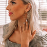 Coastal Cove Beaded Hoop Earrings In Dark Grey Image - 1
