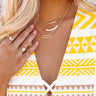 Heat Rising Semi Precious Layered Necklace In White Image - 1