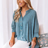 Clear As Day Shift Top In Blue Image - 1