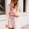 Let It Slide Ribbed Cardigan In Cream Image - 1