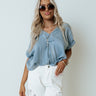 Pause And Reflect Chambray Top Image - 1