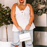 Days In The Sun Front Tie Top In White Curves Image - 1