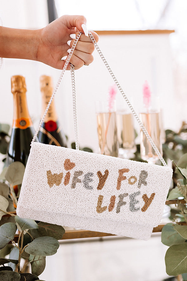 Wifey For Lifey Beaded Clutch Image - 2