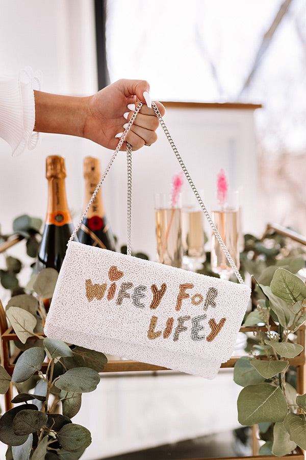 Wifey For Lifey Beaded Clutch Image - 1