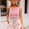 Line In The Sand Knit Crop Top In Pink Image - 1