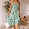 Lovely Lagoon Floral Midi In Green Image - 1
