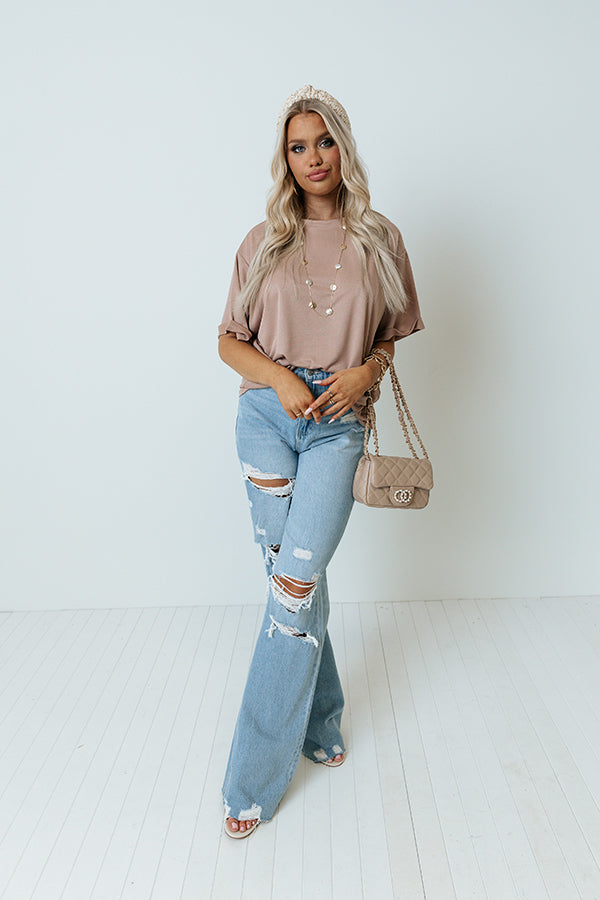Plaza Dreams Shift Top In Iced Latte Image - 1