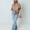 Plaza Dreams Shift Top In Iced Latte Image - 1